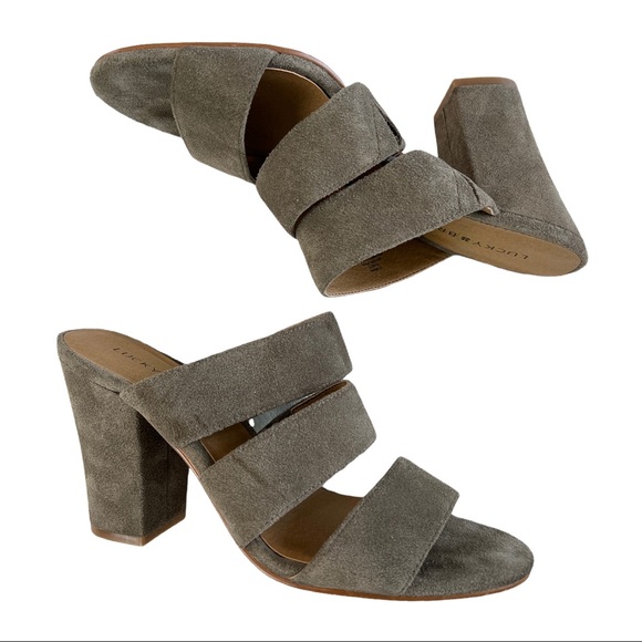 Lucky Brand Minna Suede Heel Size 8.5M - Picture 6 of 14